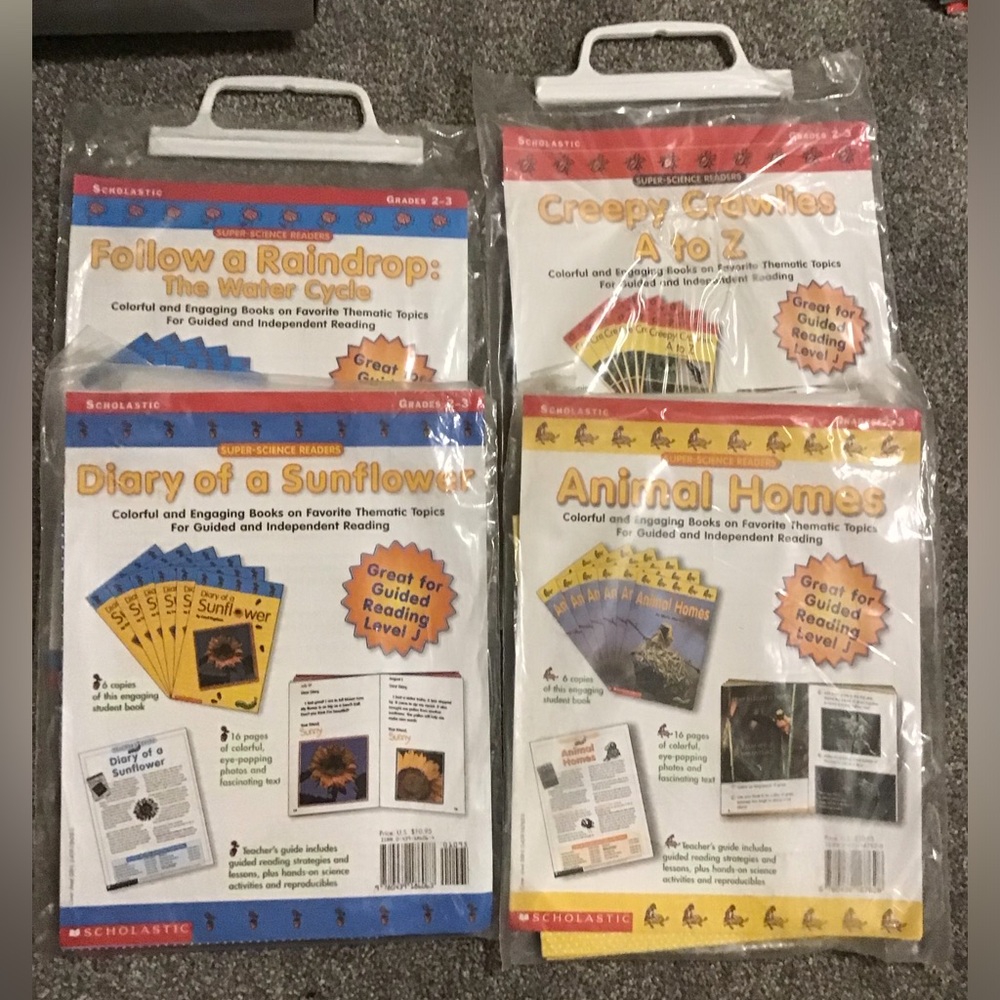Scholastic teacher guide and 6 books super science readers grades 2-3